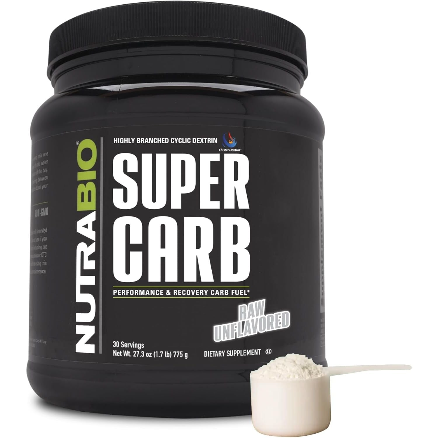 Nutrabio Super Carb - Complex Carbohydrate Supplement Powder 30 Servings