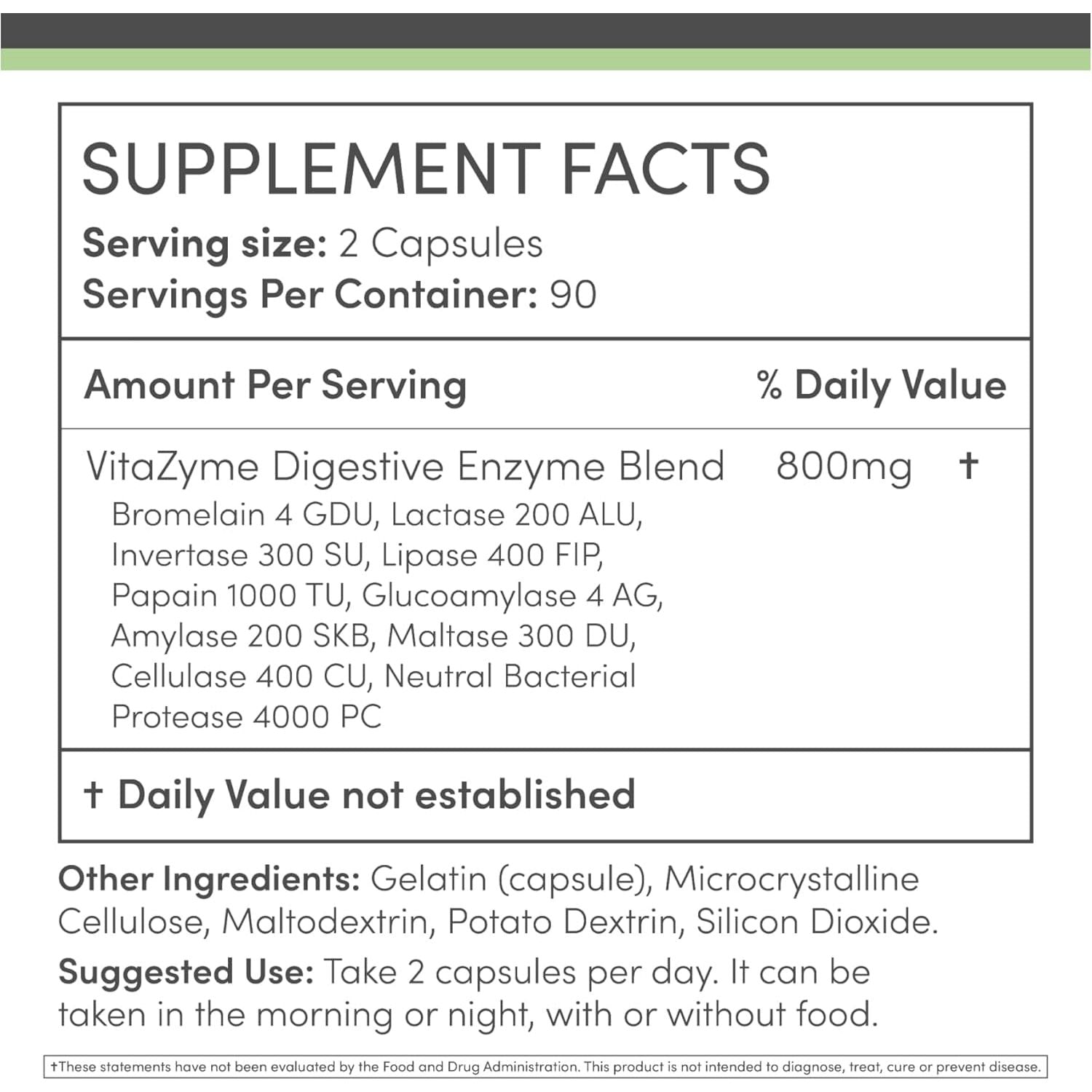 Digestive Enzymes - 800Mg Blend of All 10 Most Essential Digestive and Pancreatic Enzymes by Double Wood