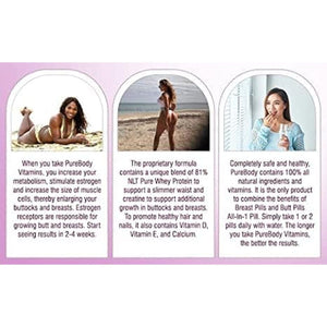 #1 Butt Enhancer and Breast Enhancer Vitamins – Butt Growth & Breast Enhancement Pills for Slim Waist, Bigger Butt & Bigger Breast