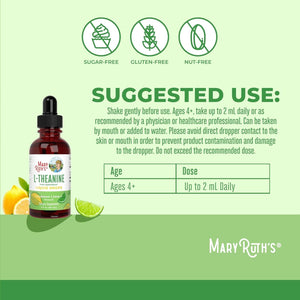 Maryruth'S L Theanine 200Mg Liquid Drops | Mood Support for Adults & Kids 30 Servings