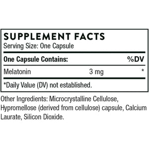 THORNE Melaton-3 3Mg Melatonin - Supports Circadian Rhythms Restful Sleep 60 Capsules
