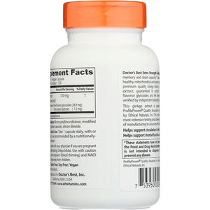 Doctor'S Best Extra Strength Ginkgo, Promotes Mental Function and Memory, 120 Mg, 120 Count