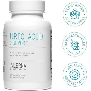 Uric Acid Support - Tart Cherry, Celery Extract, Turmeric, Quercetin - Support Normal Kidney Function - 60 Vegetarian Tablets