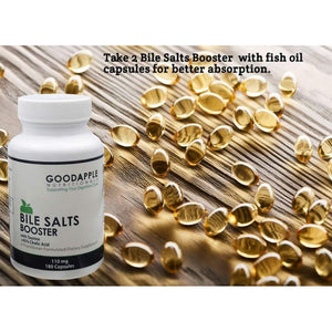Bile Salts Booster | Supports Gallbladder/No Gallbladder | Gas & Bloating | Digestive Aid Especially Fats | 180 Capsules - 110 Mg
