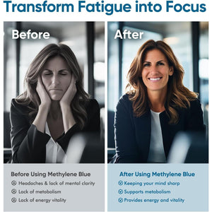 Methylene Blue Pharmaceutical Grade Supplement, Support Anti-Aging, Cognitive Enhancing Properties and Energy 120 Capsules