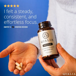 Qualia FOCUS Brain Booster Supplement to Deliver Sustained Mental Energy, Alertness, Concentration & Memory 1 Month Supply