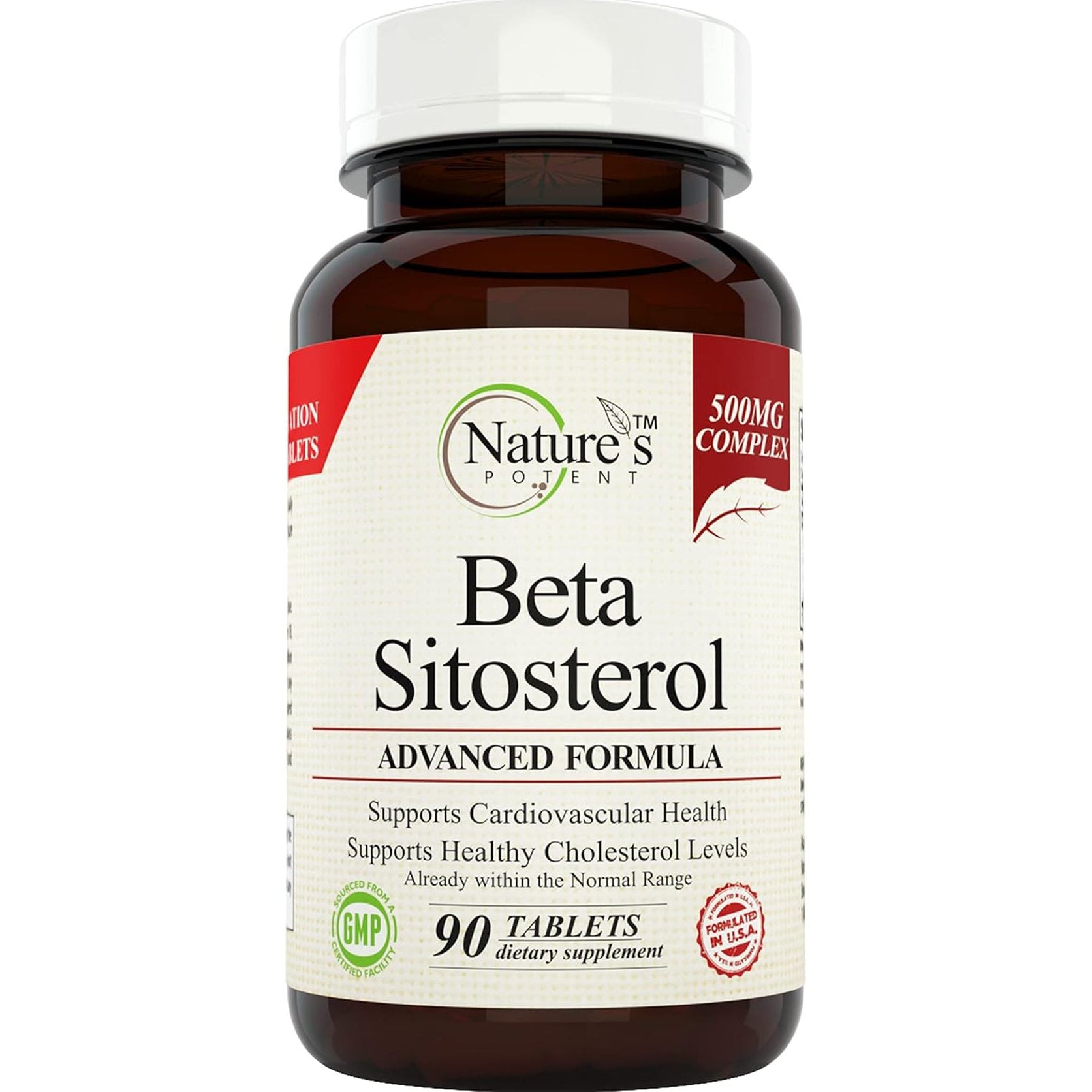 Nature'S Potent Beta Sitosterol (500 Mg) Prostate Supplement for Men 90 Tablets