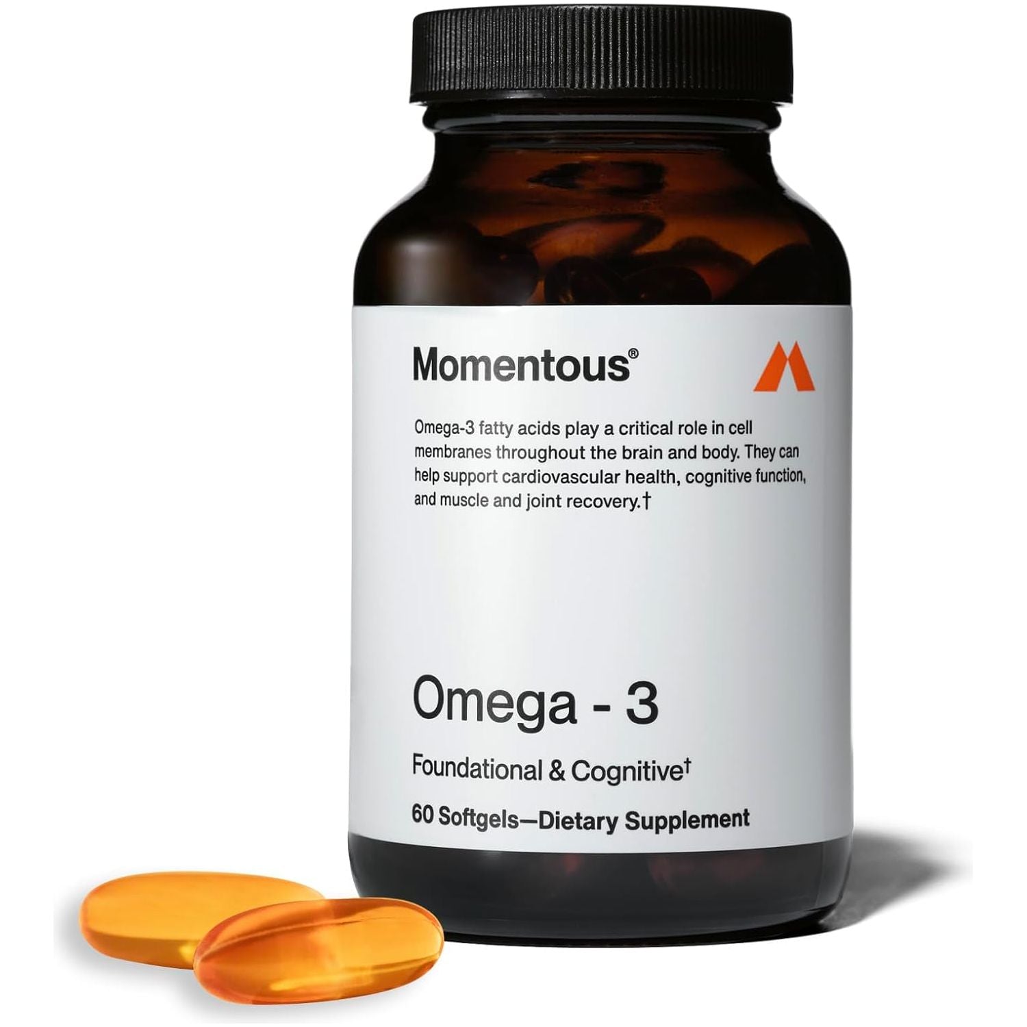 Momentous Omega 3 Fish Oil 1600Mg - Omega 3 with EPA & DHA 30 Servings