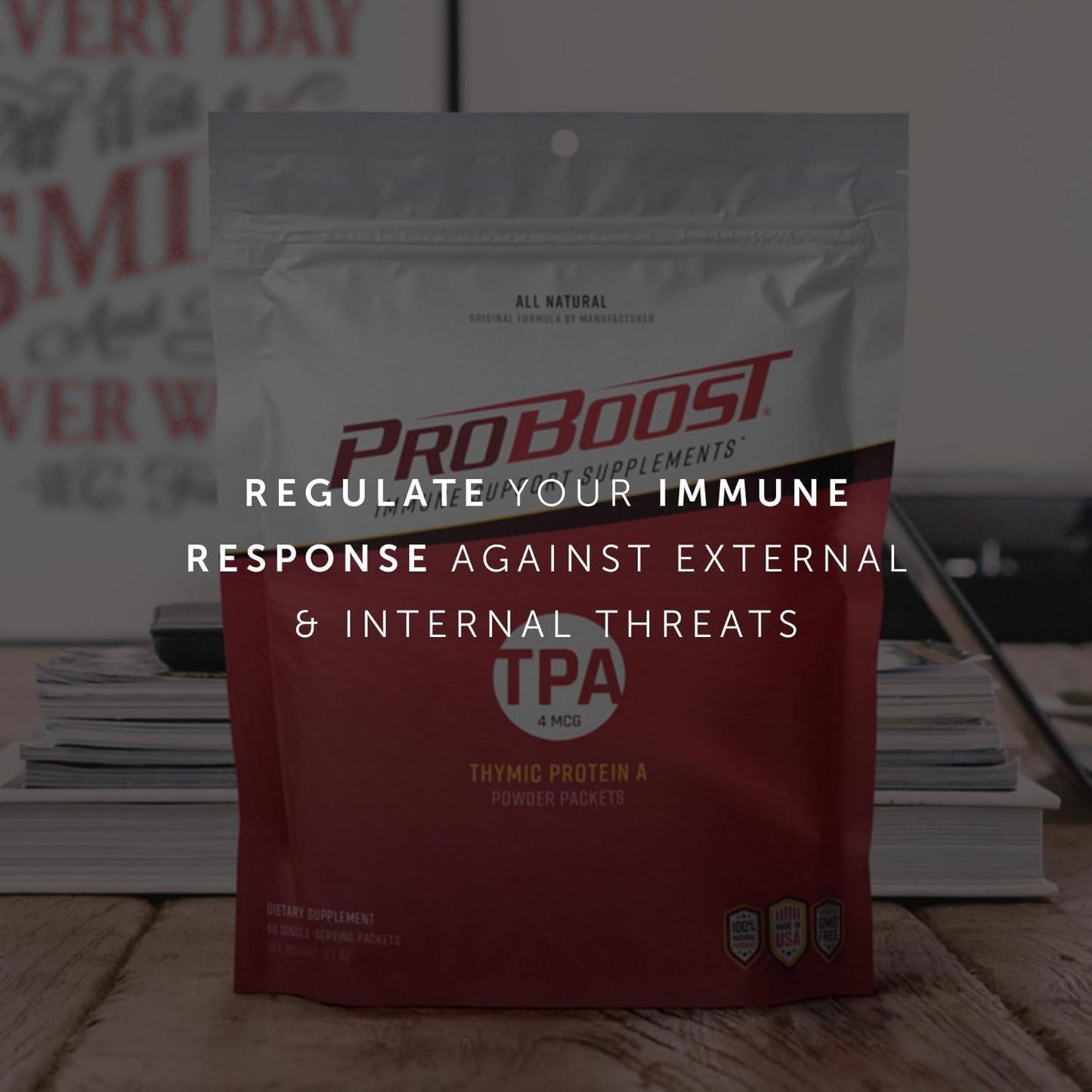 4 Mcg Thymic Protein a (TPA) Powder - Immune Regulation and Support Supplement - 60 Packets