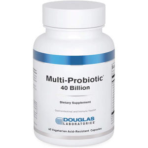 Douglas Laboratories Multi-Probiotic 40 Billion | Provides Probiotics and Prebiotics to Support Gut Microflora and Immunity* | 60 Vegetarian Acid-Resistant Capsules