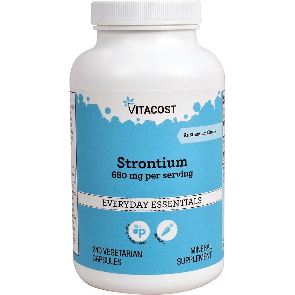 Vitacost Strontium - 680 Mg per Serving - 240 Vegetarian Capsules