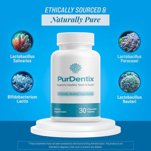 Oral Health Probiotic – 4-Strain Formula for Healthy Gums, Teeth & Fresh Breath – 30 Chewable Tablets