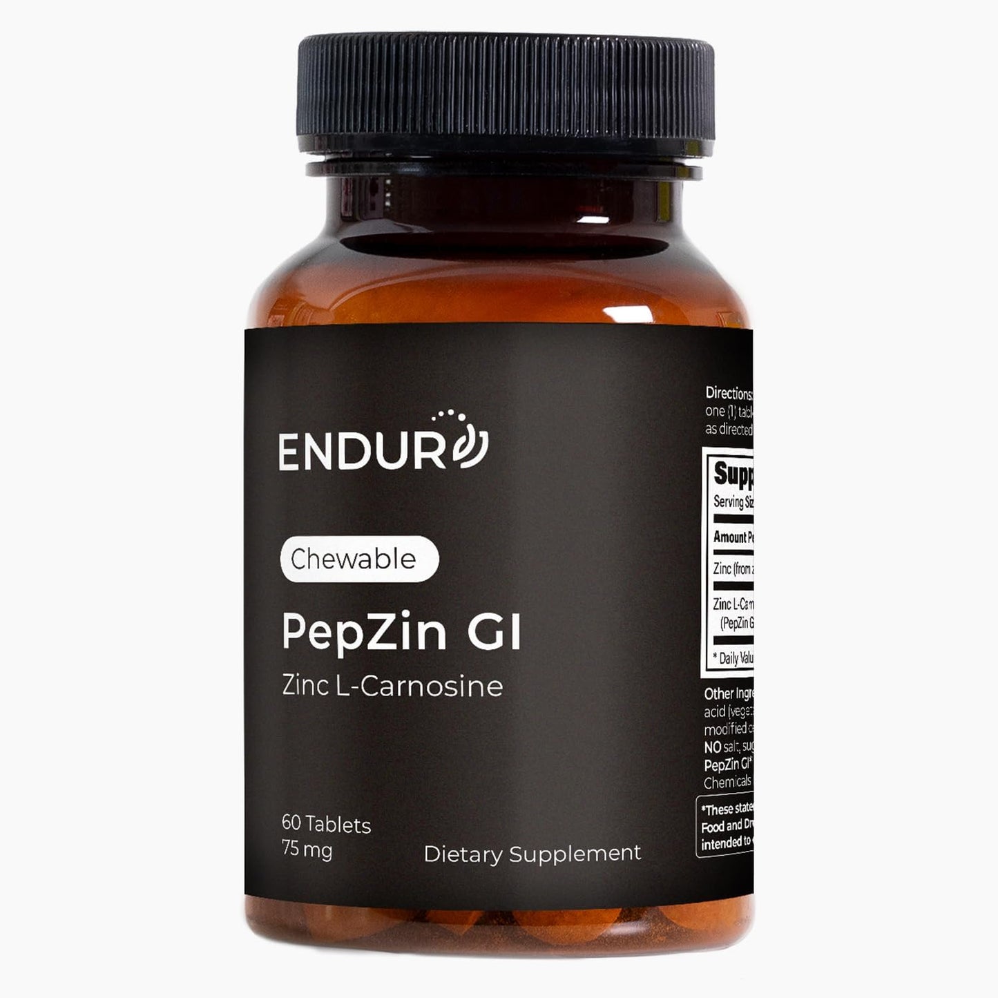 Zinc - Pepzingi 75Mg for Immune Function & Digestive Health Support 60 Chewable Tablets