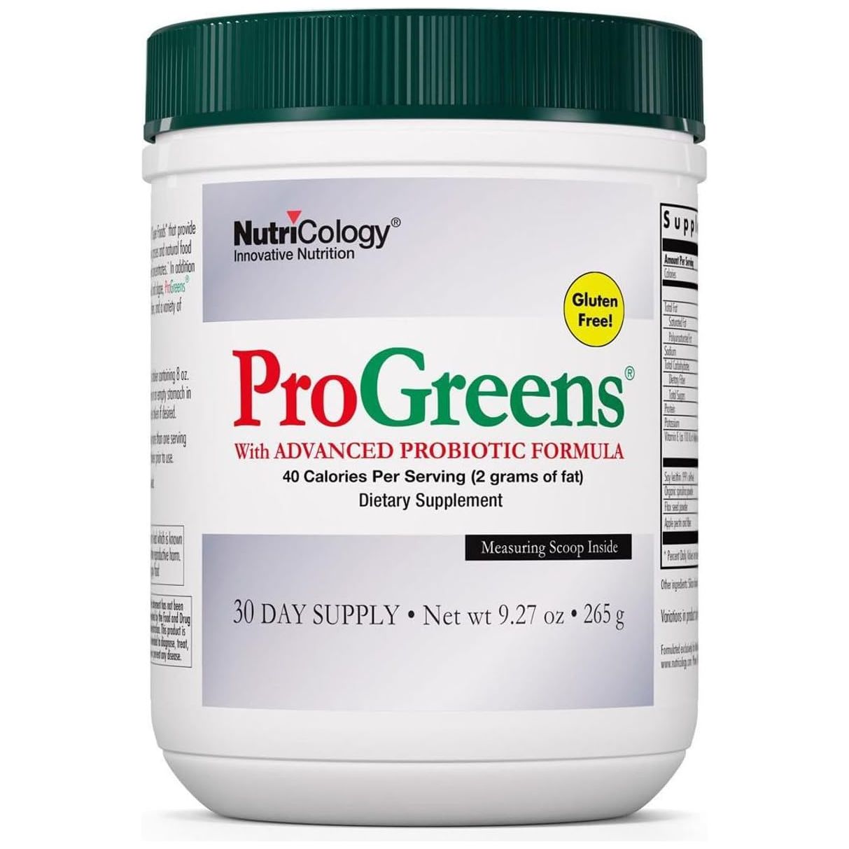 Nutricology Progreens 265 G Powder - Organic Greens Superfood Powder - 30 Day Supply