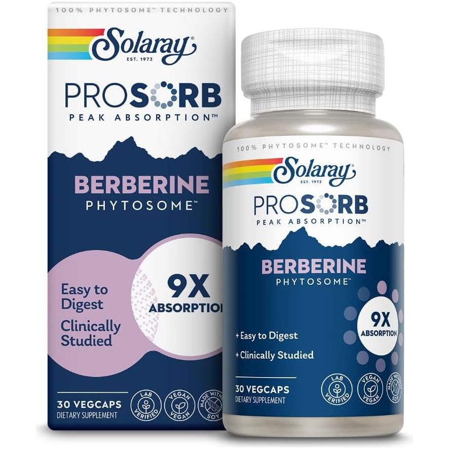 Solaray Berberine Phytosome - Standardized to 30% Berberine Hcl - 30 Servings