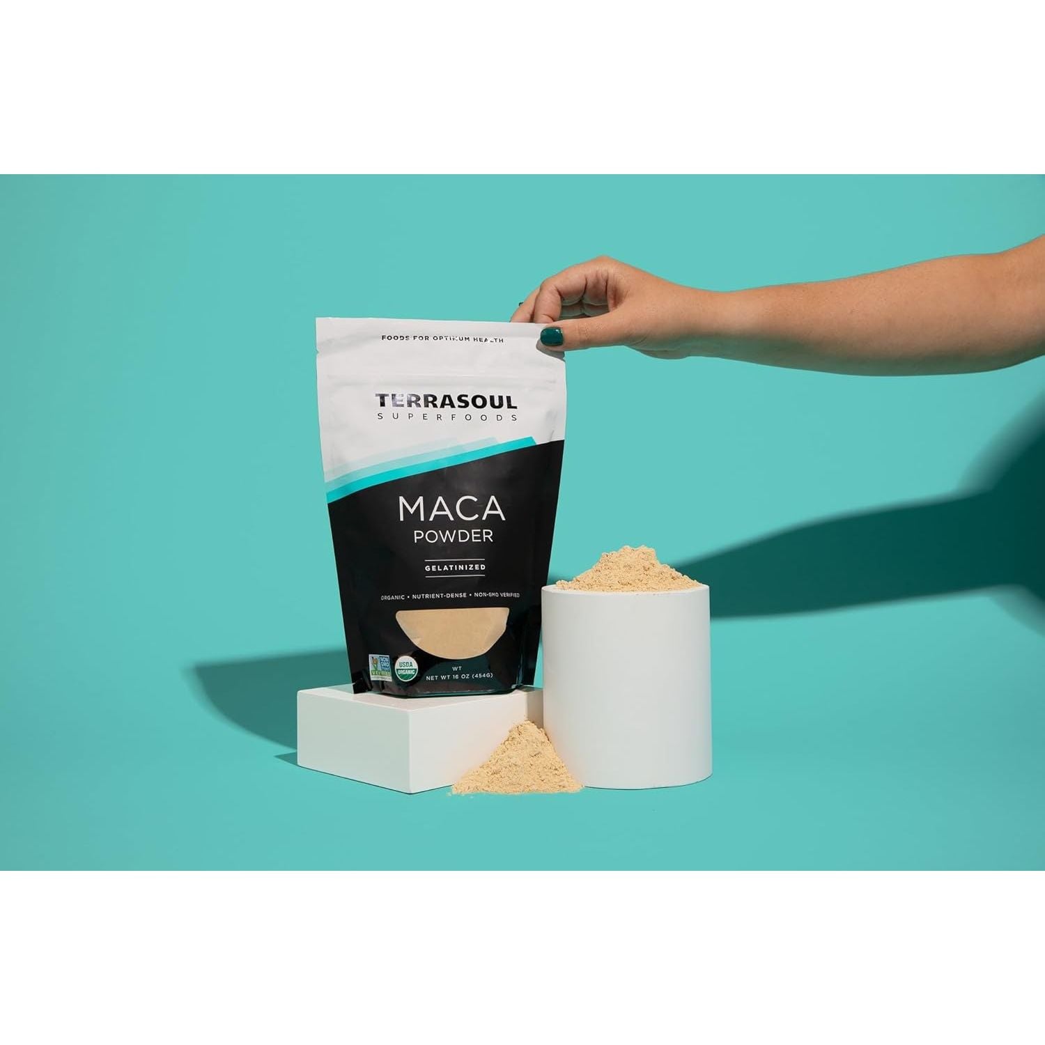 Terrasoul Superfoods Organic Gelatinized Maca Powder, Hormone Balance, Energy Boost 16 Oz