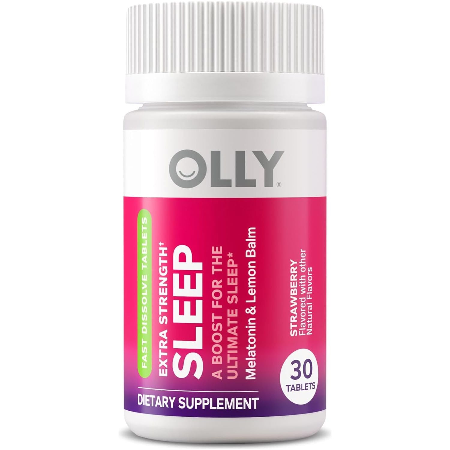 OLLY Extra Strength Sleep Fast Dissolve Tablets, 5Mg Melatonin 30Ct