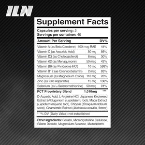 Iron Labs Nutrition PCT Xtreme - PCT Supplement for Men - 4 Week Course - Post Cycle Support Booster (80 Capsules)