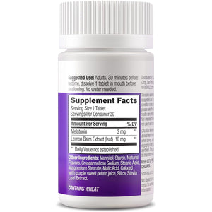 OLLY Sleep Fast Dissolves 3Mg Melatonin Strawberry Flavor 30 Day Supply - 30 Count