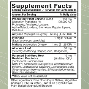 Optimal Health Systems Digest-A-Meal | Bloating, Acid Reflux, & Indigestion Relief + Aloe Vera Leaf - 90 Capsules