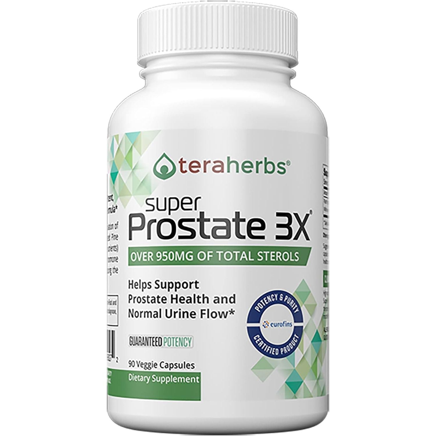 Teraherbs Super Prostate 3X - Bladder Control, & Support for Enlarged Prostate & Frequent Urination (for Men)- 90 Capsules