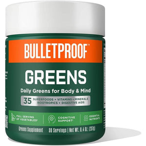 Bulletproof Greens, Daily Greens Powder with Superfoods and Nootropics 8.4 Ounces.