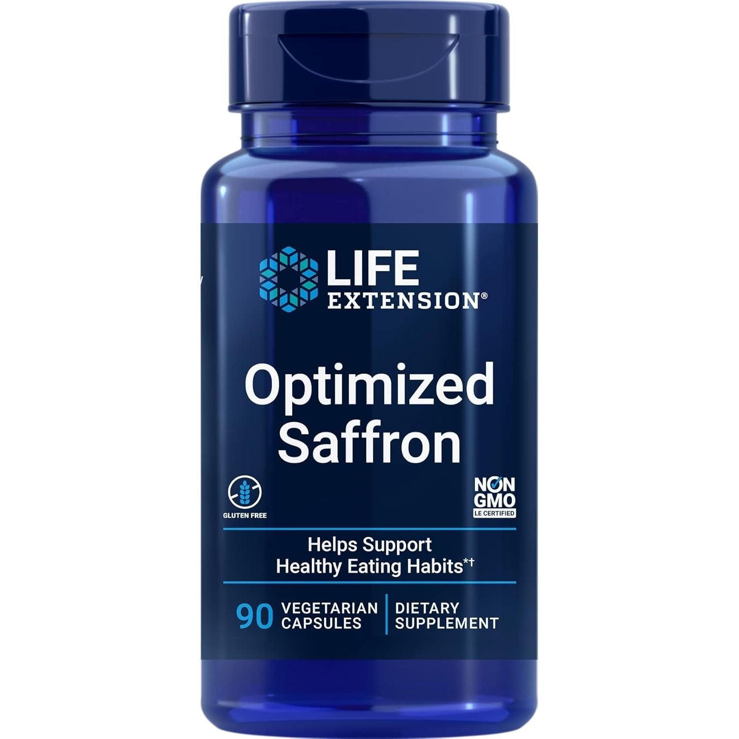 Life Extension Optimized Saffron, Saffron Extract - Helps You Fight the Urge to Snack 60 Capsules
