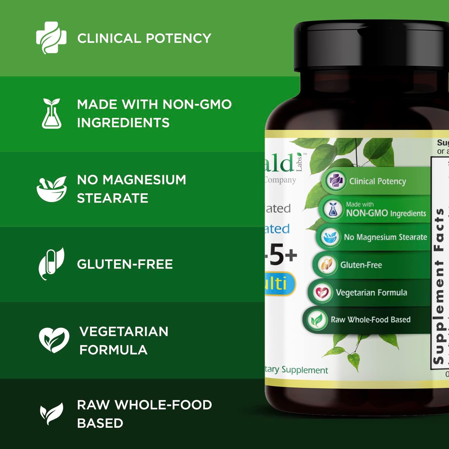 EMERALD LABS Men'S 45+ 1-Daily Multi - for Heart, Bone & Immune Support* - 60 Vegetable Capsules