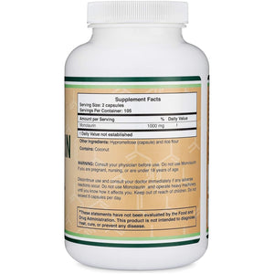 Monolaurin Immune Support Supplement 1,000Mg - Immune Booster for Adults, Immune System Defense by Double Wood (210 Capsules)