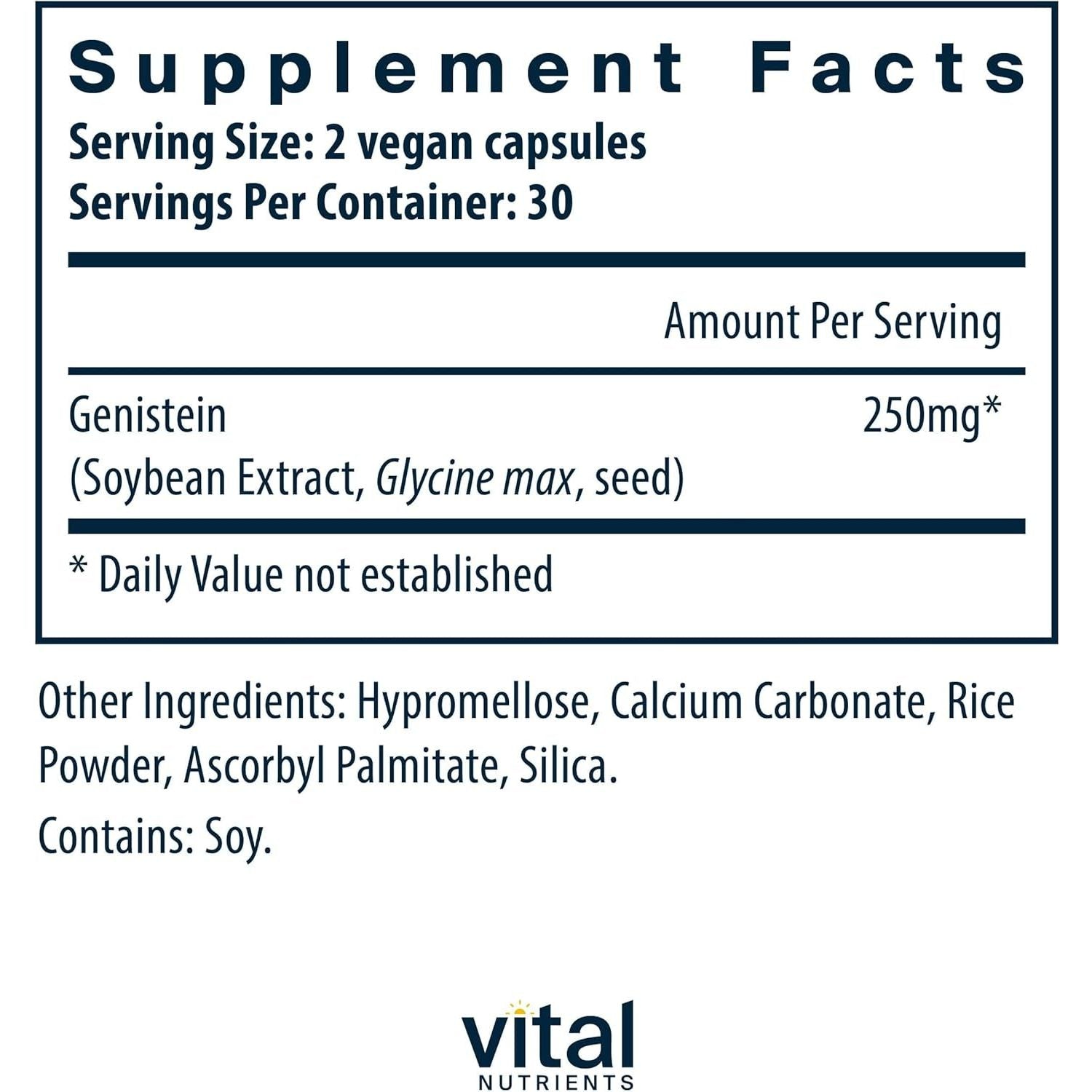 Vital Nutrients Genistein for Bone Health Support* 60 Capsules