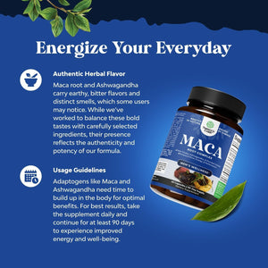 Potent Black Maca Root Capsules for Men to Support General Health (30 Servings)