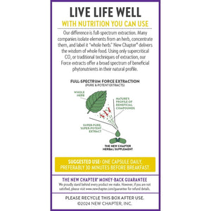 New Chapter Rhodiola Force 300Mg for Mental Focus & Stamina, Endurance + Mood Support + Stress Adaptogen - 30 Count