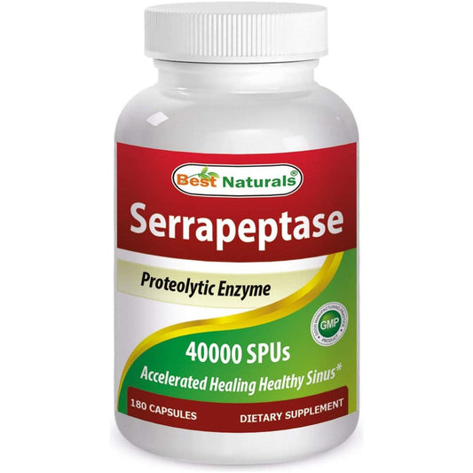Best Naturals Serrapeptase 40000 Spus 180 Capsules
