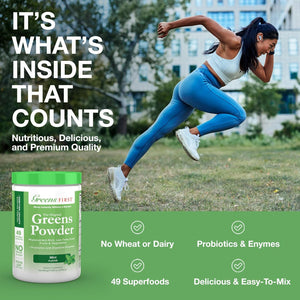 Greens First Original Greens Powder - 49 Superfoods - Organic Fruits & Veggies - Antioxidant Smoothie (Mint, 30 Servings)