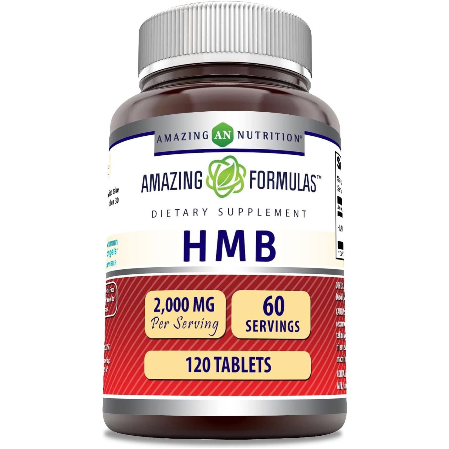 Amazing Formulas HMB Supplement 2000 Mg 120 Tablets | Non-Gmo | Gluten Free | Made in USA