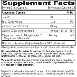 Integrative Therapeutics Magtein L-Threonate Plus, Cognitive Support 90 Capsules
