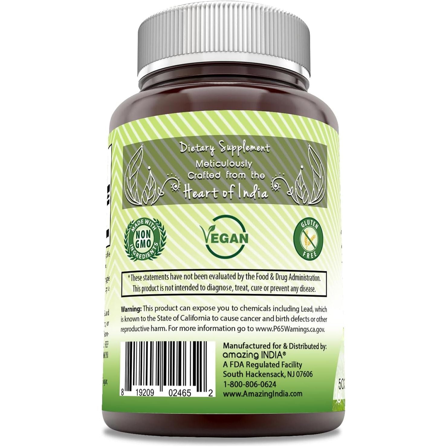 Amazing India Bitter Melon 500 Mg 120 Veggie Capsules Supplement | Non-Gmo | Gluten Free