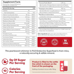 FLO Women’S Endocrine Superfood Powder – Supports Healthy Cortisol Levels, Hormonal Balance – 25 Servings
