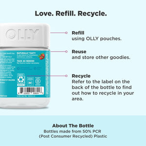 OLLY Goodbye Stress Gummy, GABA, L-Theanine, Lemon Balm, Stress Relief Supplement, Berry - 42 Count