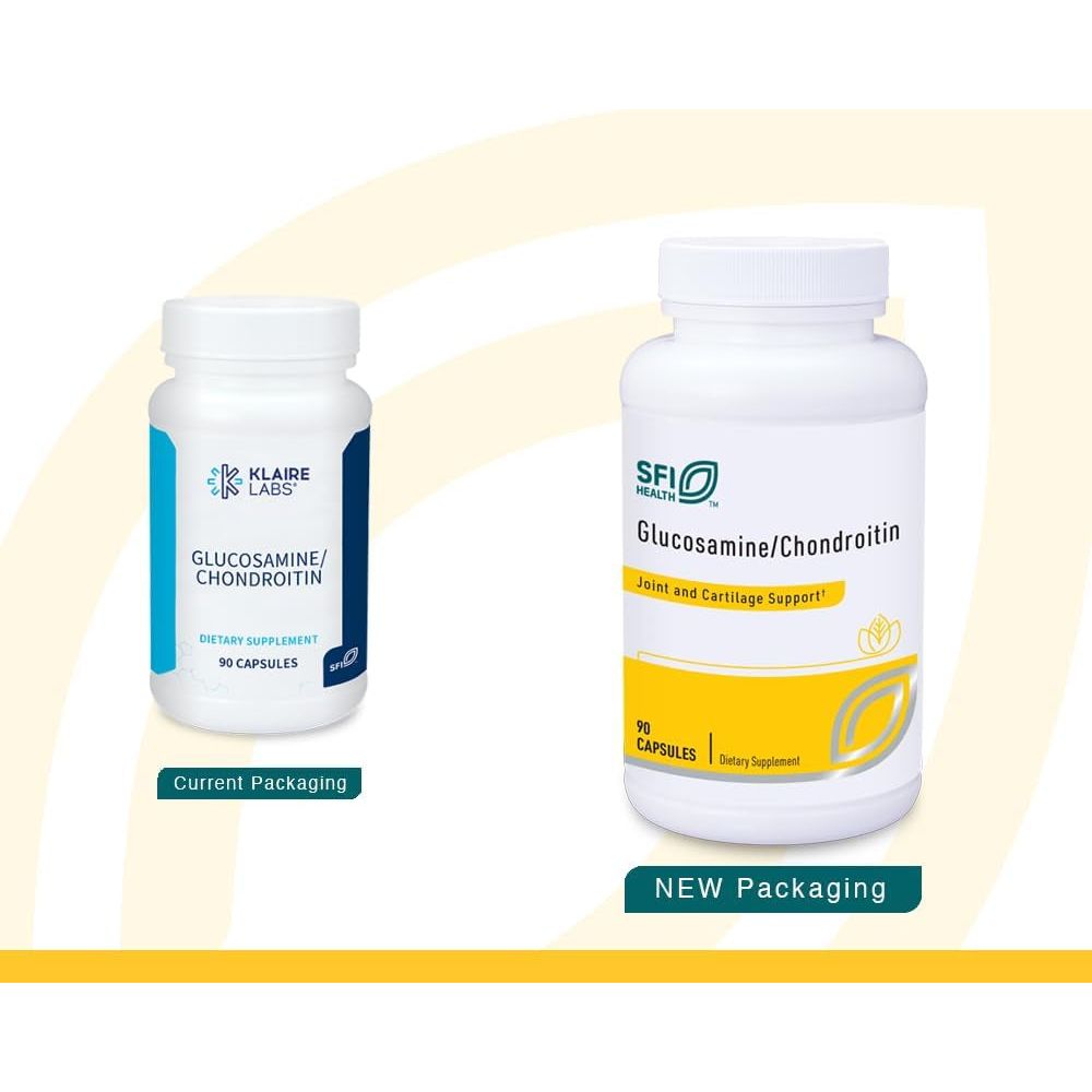 Klaire Labs Glucosamine Chondroitin - a Popular Combination for Joint Support, Soy & Dairy-Free (90 Capsules)