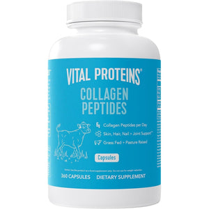 Vital Proteins Collagen Pills Supplement (Type I, III), 360 Collagen Capsules, 3300Mg