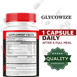 Glycowize Blood Optimizer - Advanced Optimizer Capsules, 30 Capsules
