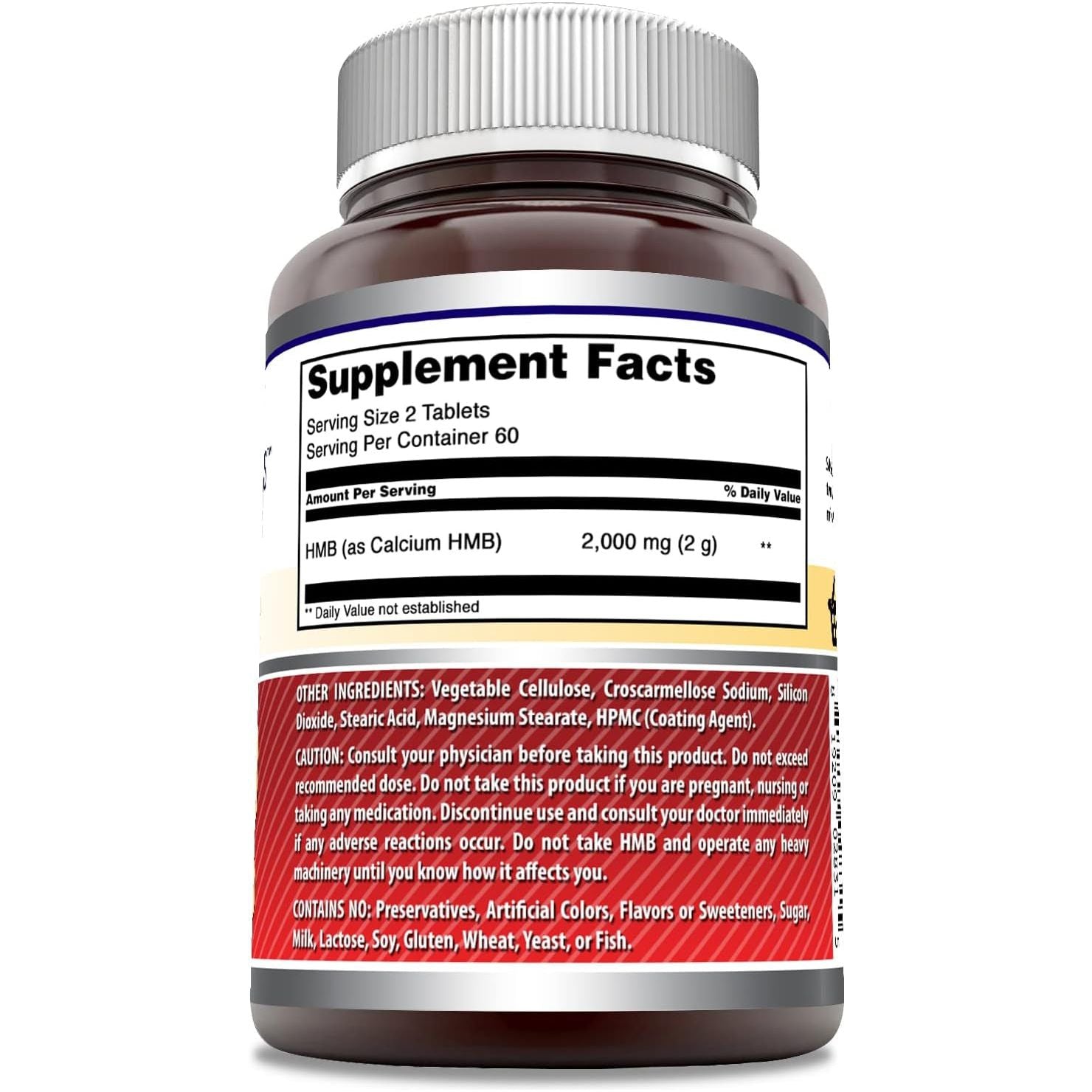 Amazing Formulas HMB Supplement 2000 Mg 120 Tablets | Non-Gmo | Gluten Free | Made in USA