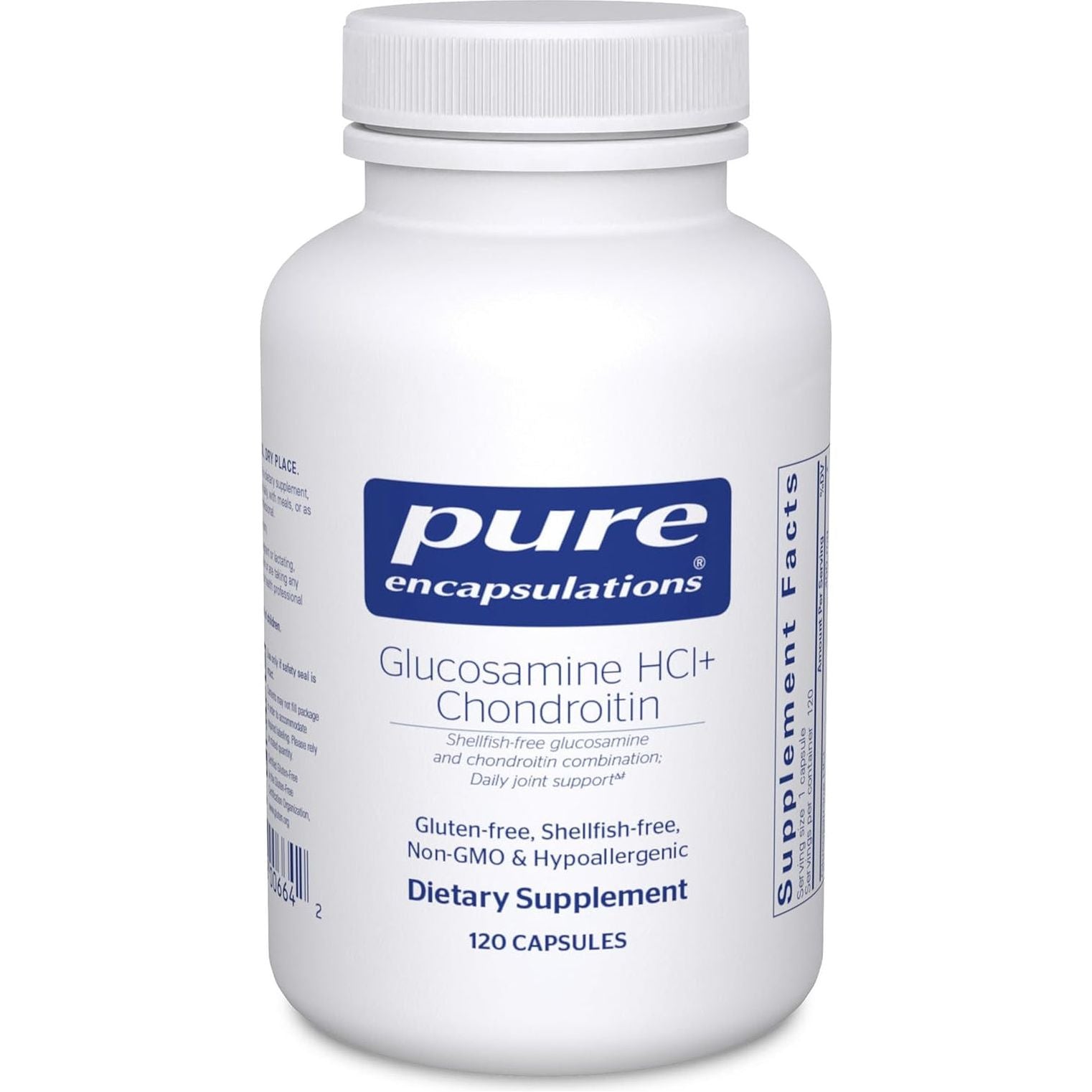 Pure Encapsulations Glucosamine Hcl Chondroitin | Hypoallergenic Dual|Strength Support for Healthy Joint Motility and Function | 120 Capsules