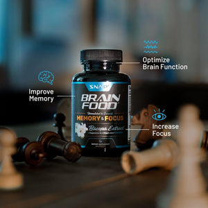 Snap Supplements Brain Booster Nootropics Supplement for Memory, Focus & Clarity, 60 Capsules