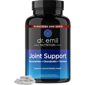 DR. EMIL NUTRITION Joint Aid Supplement with Glucosamine Chondroitin, MSM & Turmeric (60 Capsules)