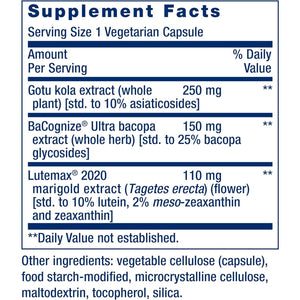 Life Extension Quick Brain Nootropic — Enhanced Brain Performance, Learning and Retention 30 Vegetarian Capsules