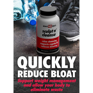 HEALTH DIRECT Sculpt N' Cleanse - Herbal Colon Cleanse for Digestive Health & Regularity 100 Capsules