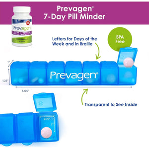 Prevagen Extra Strength 20Mg, 30 Chewables |Mixed Berry| with 7-Day Pill Minder