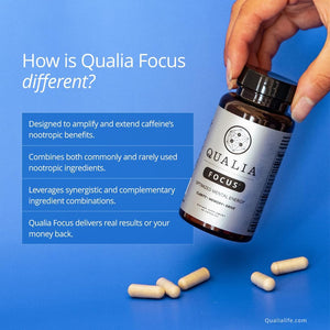 Qualia FOCUS Brain Booster Supplement to Deliver Sustained Mental Energy, Alertness, Concentration & Memory 1 Month Supply
